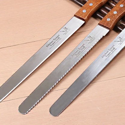 Layered Bread Slicer with Serrated Blade for Baking